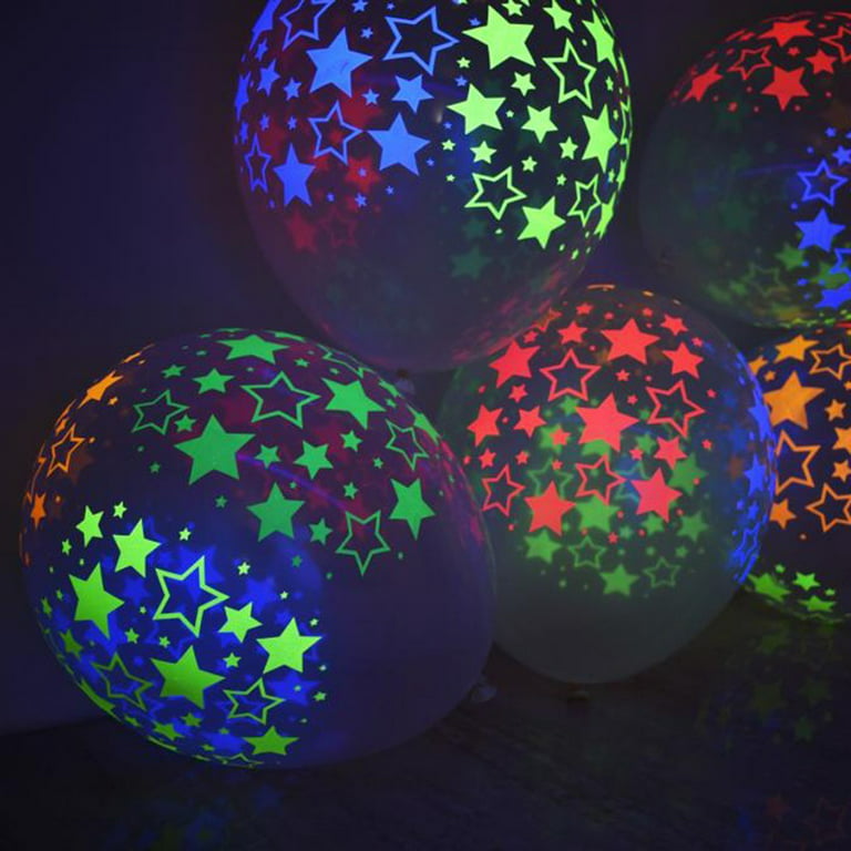 30pcs UV Neon Balloons Glow in the Dark Decorations Blacklight Glow Party  Supplies Fluorescent Latex Ballon for Birthday Decor - AliExpress