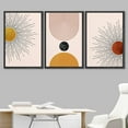 thumbnail image 2 of IDEA4WALL Framed Canvas Print Wall Art Set Mid-Century Geometric Solar Sun Space Planets Abstract Shapes Minimalism Boho Decorative for Living Room, Bedroom, Office - 24"x36"x3 Black, 2 of 5