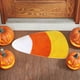 thumbnail image 5 of Tapete Ovalado de Franela con Forma de Calabaza para Entrada, Ideal para Halloween, Otoño y Acción de Gracias. Antideslizante. Color Naranja. 60 Cm X 40 Cm. Lavable., 5 of 7
