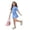 Blue, variant on Grblisyd Girls 2 Piece Outfits 10-12 Years Polka Dots Short Sleeve Tops and Skirt Clothing Sets Summer Outfits