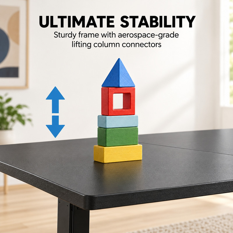 CHITOOMA 48" Electric Standing Desk with Keyboard Tray photo 6