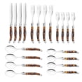 thumbnail image 6 of French Home Laguiole Connoisseur 20-Piece 18/10 Flatware Set with Tortoise Handles, 6 of 7