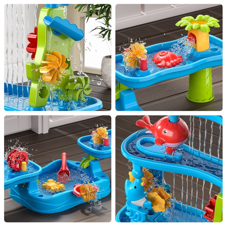Dolanus 5-Tier Water & Sand Table For Toddlers – Outdoor Sensory Play Toy With Accessories For Kids 3-8 Years