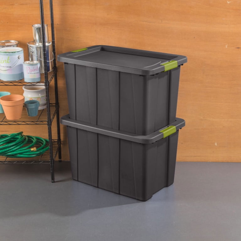 Sterilite Tuff1 Latching 30 Gal Plastic Storage Bins with Lid (4