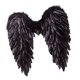 thumbnail image 1 of Alas de ángel para cosplay, disfraz de Halloween, alas de plumas para fiestas y vacaciones. Negro, 1 of 9