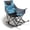 Blue, variant on Sunnyfeel Heavy Duty Oversized Rocking Camping Chair, Foldable Portable Lawn Rocker with Side Pocket & Carry Bag for Outdoor, Picnic, Patio & Backyard, Orange