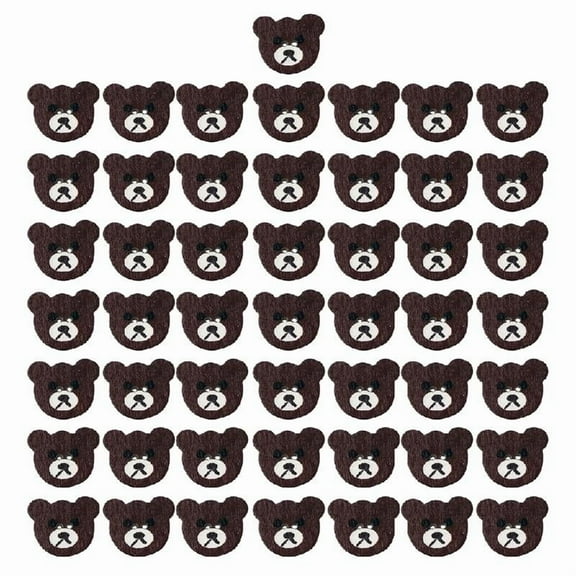 50 Pieces Cartoon Bear Shaped Buttons Craft Buttons Decorative Buttons