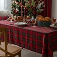 thumbnail image 4 of Lapalife Plaid Christmas Tablecloth Scottish Check Table Cover Furniture Protector for Christmas Decoration, 1 Pc, 4 of 6