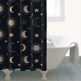 thumbnail image 4 of Dark Blue Sun Moon Star Pattern Shower Curtain 36"x72" ,Bathroom Decorative Shower Curtains Set with 12 Hooks,Modern Waterproof Washable Shower Curtain, 4 of 6