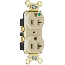 Pass and Seymour 8300-HI Ivory Heavy-Duty Hospital Grade Receptacle Duplex Outlet 20A 125V