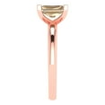 thumbnail image 3 of 1 ct Emerald Cut Yellow Moissanite Solitaire 18K Rose Gold Womens Engagement Ring, 3 of 5