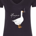 thumbnail image 4 of Inktastic French Goose Says Honque Women's V-Neck T-Shirt, 4 of 5