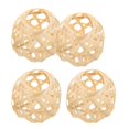 thumbnail image 3 of Woven Bamboo Lampshade for Decor Beige Rustic Style Pendant Light Cover 4 Pieces Small, 3 of 5