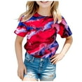 thumbnail image 4 of TAIAOJING Girls Short Sleeve Tops Summer Toddler Boys Independence Day Prints T Shirt Tops Clothes 6-7 Years, 4 of 4