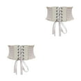 thumbnail image 1 of Decodeary Ceinture Large pour Femmes, sous-Poitrine, Cosplay, Nœud Papillon, Extensible, Beige Type A 2Set, 1 of 6