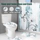 thumbnail image 5 of Dznils Rústico Granja Shower Curtain y Alfombra Set, 16 Pzas Juego de Baño Floral Margarita Verde Azulado, 72 x 72, 5 of 10