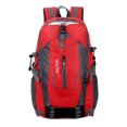 thumbnail image 1 of Mochila Masculina de Senderismo y Alpinismo Hong Jing Impermeable Roja 35 litros, 1 of 5