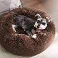 thumbnail image 4 of Cama calmante para mascotas para perros pequeños y medianos, rosquilla y café, 4 of 6
