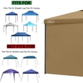 thumbnail image 2 of 10X10 Canopy Tent Sidewalls with Zipper for Canopy Frame, 3Pcs Sunwalls Only, UPF50+ Waterproof Side Walls(Khaki), 2 of 6