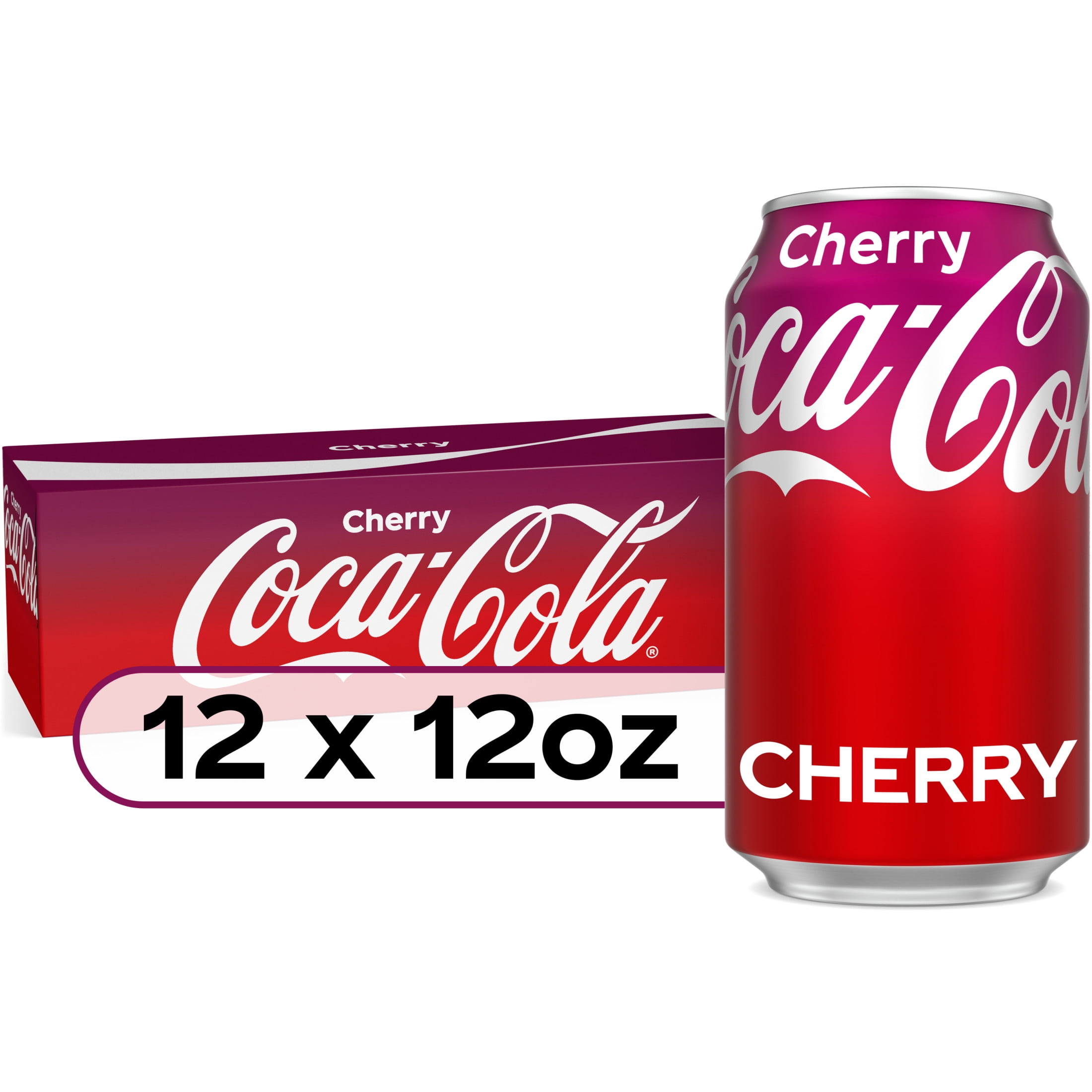 Coca-Cola Cherry Soft Drink, Refreshing Beverage, 12 fl oz
