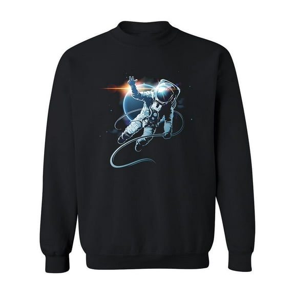 Realistic Astronaut Sweatshirt Men -Image by Shutterstock, Male 4X-Large