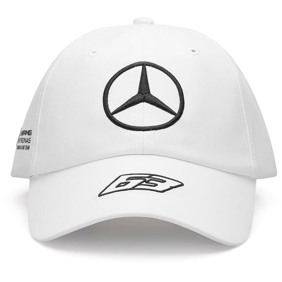 Mercedes AMG F1 Driver George Russell Mens Black/White/Blue Hat