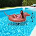 thumbnail image 4 of GoFloats Wiener Dog Party Tube Inflatable Raft, Float in Style (for Adults and Kids), Brown, 4 of 7