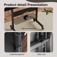thumbnail image 6 of FITUEYES Rolling TV Stand for 40-85 inch Large LCD/LED TVs, Height Adjustable and with One Shelf, 6 of 8