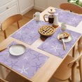 thumbnail image 5 of Vintage Lilac Starfish Placemats Set of 6 Summer Coastal Beach Marine Life Place Mats Indoor Wipeable Table Mats Washable Cloth Dining Table Placemats for Kitchen Holiday Party Home Decor 13x19 Inch, 5 of 9