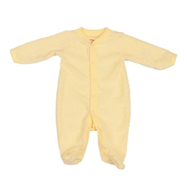 Mameluco Baby Creysi Unisex 0M con Diseño de Estrellas y Botones Amarillo