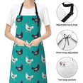 thumbnail image 6 of Picia Funny Chicken Waterproof Apron for Unisex Adult - Adjustable Bib Apron with Pockets, Ideal for Cooking, Gardening, Painting, and Household Chores, 6 of 9