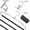 thumbnail image 6 of Pants Hangers Space Saving 2Pcs, Metal Heavy Duty Trousers Hanger with Swing Arm, 5 Layer Jeans Hanger Non-Slip, Pant Hanger Closet Organizer for Skirt Tie Slack Clothes, Black, by tutuviw, 6 of 8