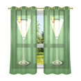 thumbnail image 6 of Yayeee Window Curtains Set of 2 for Living Room Light Filtering 63"x42", Green Lemon Juice, 6 of 7