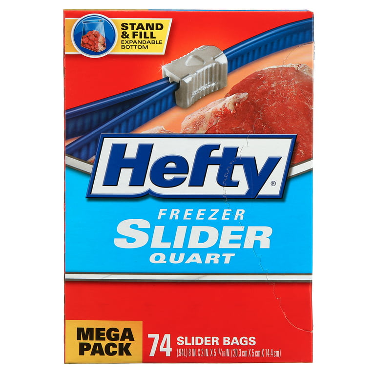 Hefty Slider Freezer Bags, Quart, 74 Count - $5.73 (reg. $8.19)