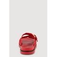 thumbnail image 3 of Women's Faux Suede Double Metallic Buckle Slide Sandals, 3 of 3