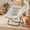 White, variant on Bigleap Foldable Faux Fur Lounge Chair, 450 lbs Capacity Saucer Couch for Bedroom, Dorm, Living Room, White