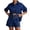 Blue, variant on Womens Track Suits 2 Piece Set Women's Casual Short Sleeve Button Down Shirt and Shorts Two Piece Set Comfortable Pure Color Outfit for Spring Summer Daily Wear