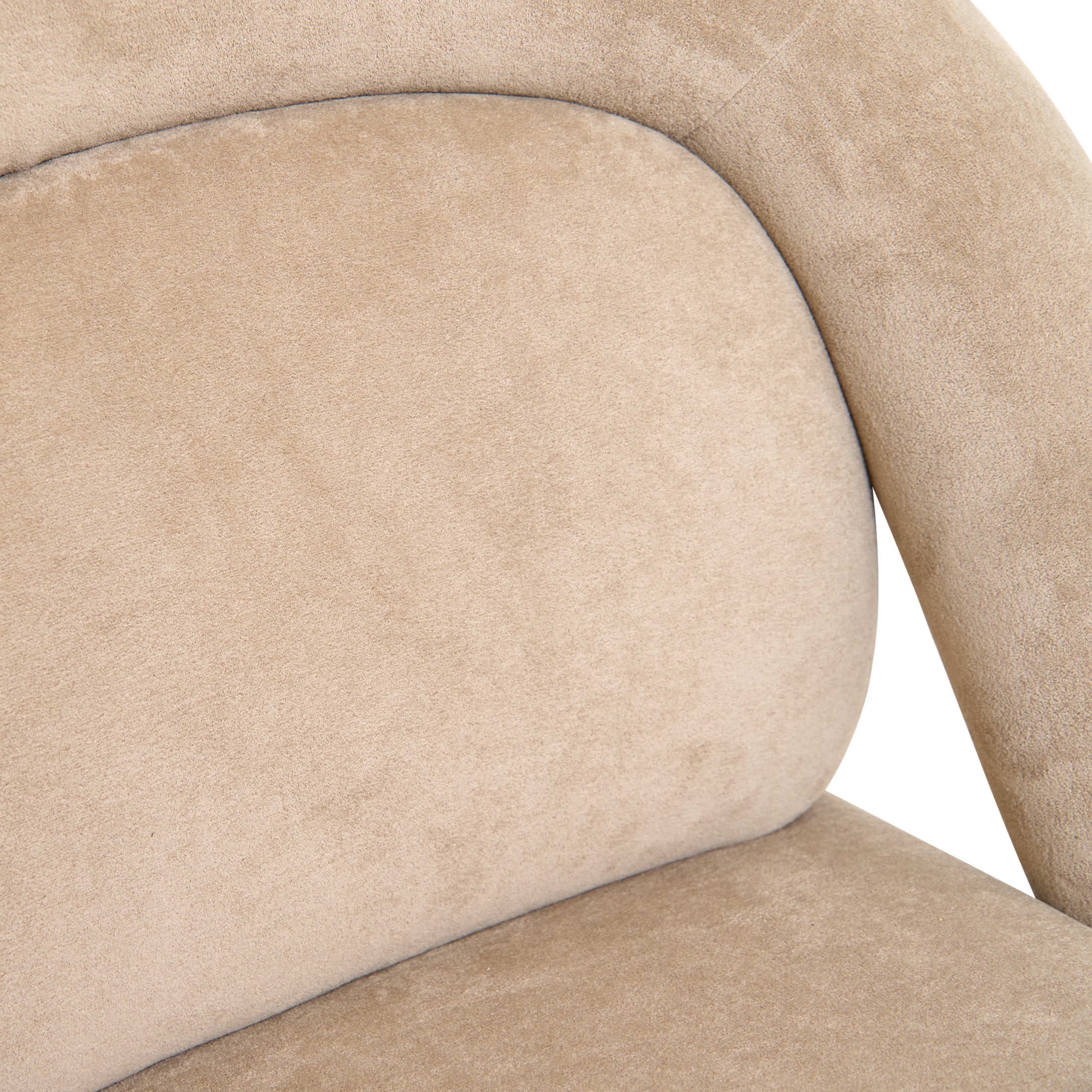 Noble House Marcus 32" Velvet Upholstered Accent Club Chair, Armless Space Saving Geometric Lounge Sofa, Beige Coffee