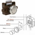 thumbnail image 3 of Push Buttons Latch, 2 Pieces Push Button Latch, Keyless Latch, Keyless Latch, with Screws, for Yachts, RV Cabinets, Drawers, Marine Boat Tables, 3 of 5