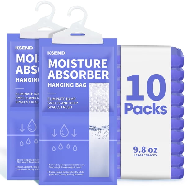 Absorbedor de humedad Ksend, paquete de 10 bolsas deshumidificadoras de 290 ml