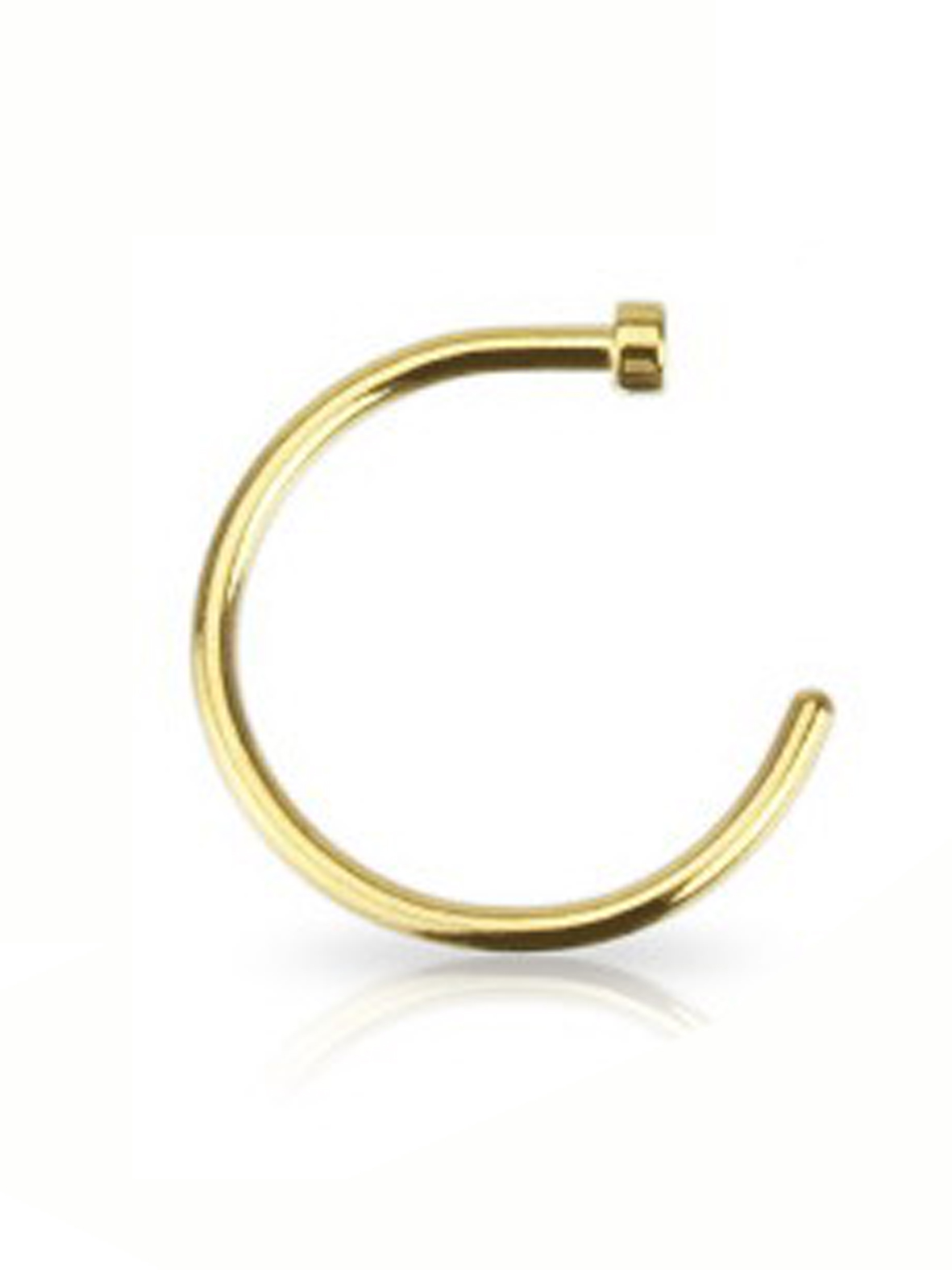 Gold Tone Nose Hoop Ring Nostril Nasal Piercing (18g)