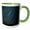 Green/White, variant on 3drose, Washington. Palouse Falls Sp, Star Trails and Perseid Meteor Showers, 11oz Two-tone Black Mug