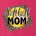 thumbnail image 2 of Softball Mom Animal Print Girl Sports Tri-Blend Racerback Tank Top, Shocking Pink, Small, 2 of 5