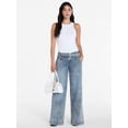 thumbnail image 2 of Madden NYC Wide Leg Jeans with Grommet Belt, 31.5” Inseam, Sizes 00-18, 2 of 5