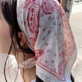 thumbnail image 6 of Floral Print Neckerchief Women Korean Cotton Linen Square Scarf Elegant Neck Scarves Small Wraps Bandana Head Scarfs, 6 of 22