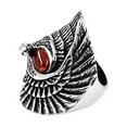 thumbnail image 6 of Large Phoenix Ring Mens Womens Stainless Steel Falcon Firebird Band Fantasy Forge Jewelry, 6 of 6