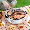 thumbnail image 4 of Parrilla de barbacoa de carbón Cocina portátil para exteriores e interiores | Estufa de hierro compacta para jardín, camping, chupar rueda, calentamiento rápido, fácil de limpiar | 31x28x12cm, 4 of 7