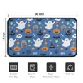 thumbnail image 5 of Cartoon Halloween Pumpkin Front Door Mat Anti Slip Evil Pumpkin Ghost Doormat Friendly for Door Kitchen Bathroom Bedroom Crystal Velvet 30x17 Inches, 5 of 7