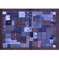 thumbnail image 1 of Ahgly Company Indoor Rectangle Abstract Blue Contemporary Area Rugs, 3' x 5', 1 of 4