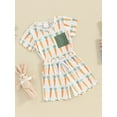 thumbnail image 3 of Suealasg Kids Boy Shorts Set 6M 1T 2T 3T Short Sleeve Carrot Print T-shirt Tops and Shorts 2Pcs Summer Causal Clothing for Toddler Boy, 3 of 9